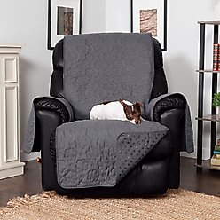 FurHaven Waterproof Non-Skid Back Furniture Protector, Gray, Recliner