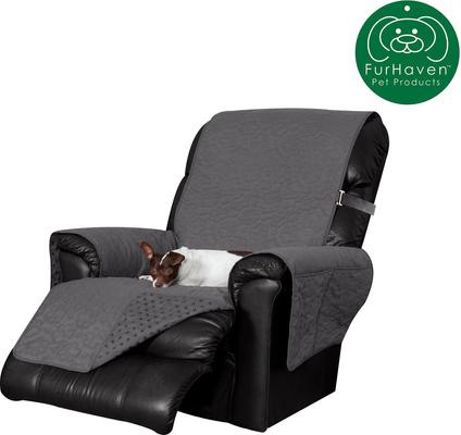 Show full view: FurHaven Waterproof Non-Skid Back Furniture Protector, Gray, Recliner slide 4 of 9