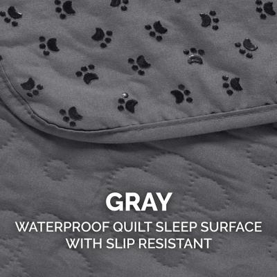 Show full view: FurHaven Waterproof Non-Skid Back Furniture Protector, Gray, Recliner slide 8 of 9