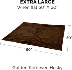 FurHaven Waterproof Velvet Dog & Cat Throw Blanket, Brownstone, X-Large slide 2 of 9