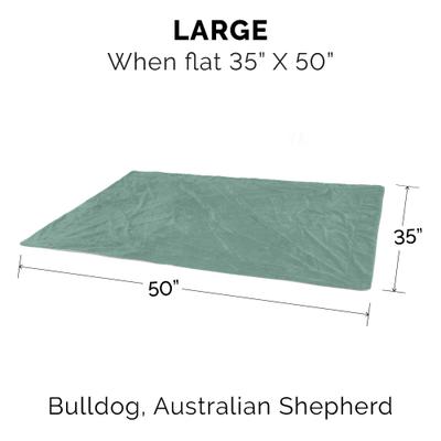 Show full view: FurHaven Waterproof Velvet Dog & Cat Throw Blanket, Celadon Green, Large slide 3 of 11