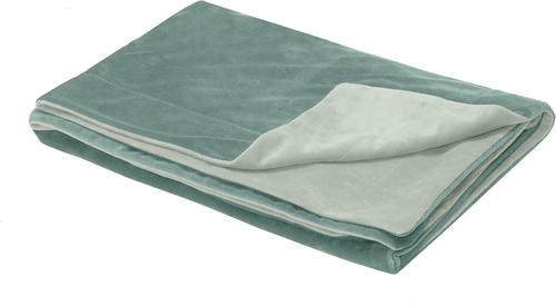 Show full view: FurHaven Waterproof Velvet Dog & Cat Throw Blanket, Celadon Green, Large slide 4 of 11