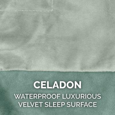 Show full view: FurHaven Waterproof Velvet Dog & Cat Throw Blanket, Celadon Green, X-Large slide 10 of 11