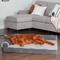 Show in main carousel: FurHaven Wave Fur & Velvet Cooling Gel Deluxe Chaise Dog & Cat Bed, Granite Gray, Jumbo slide 1 of 10