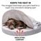 Show in main carousel: FurHaven Wave Fur & Velvet Orthopedic Snuggery Dog & Cat Bed, Dark Gray, 35-in slide 7 of 10