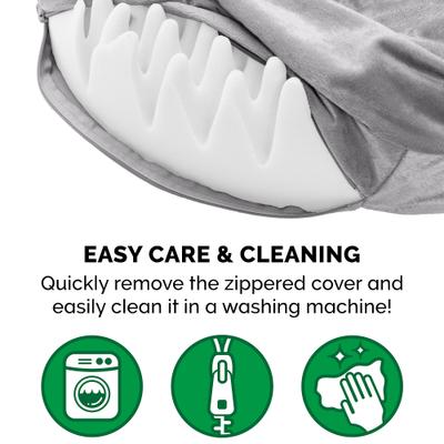 Show full view: FurHaven Wave Fur & Velvet Orthopedic Snuggery Dog & Cat Bed, Dark Gray, 35-in slide 8 of 10