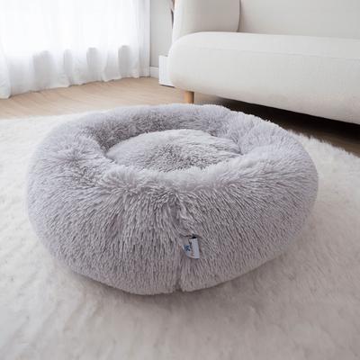Show full view: FurMe Anti-Anxiety Donut Bolster Dog & Cat Bed with Removable Cover, Frost, Large slide 2 of 6