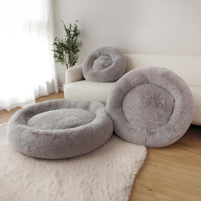 Show full view: FurMe Anti-Anxiety Donut Bolster Dog & Cat Bed with Removable Cover, Frost, Medium slide 6 of 7