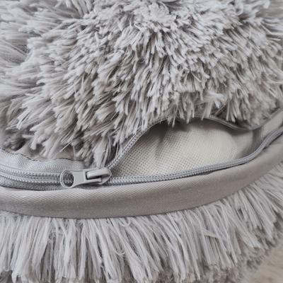 Show full view: FurMe Anti-Anxiety Donut Bolster Dog & Cat Bed with Removable Cover, Frost, Small slide 3 of 6