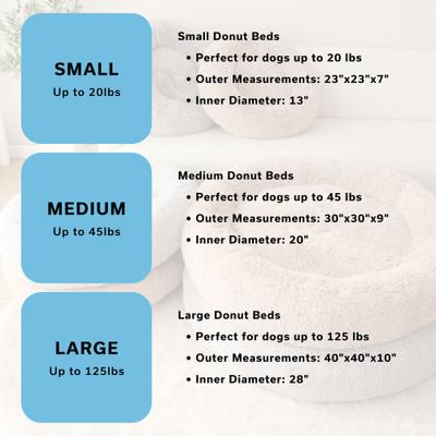Show full view: FurMe Anti-Anxiety Donut Bolster Dog & Cat Bed with Removable Cover, Oatmeal, Small slide 7 of 7