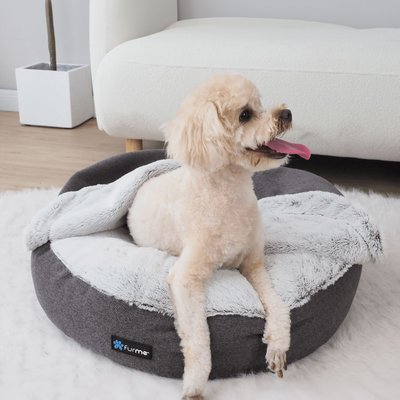 FurMe FurMe Blanket Dog & Cat Bed with Removable Cover, Graphite, Small