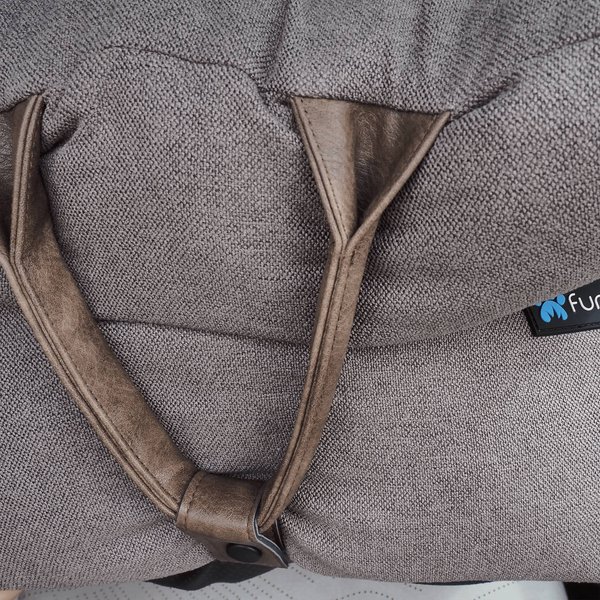 Show full view: FurMe Pet Car Seat & Travel Bolster Dog & Cat Bed with Removable Cover, Brown slide 8 of 8
