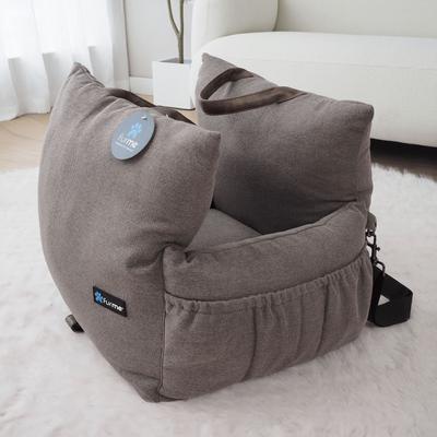 FurMe Pet Car Seat & Travel Bolster Dog & Cat Bed with Removable Cover
