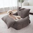 Show in main carousel: FurMe Pet Car Seat & Travel Bolster Dog & Cat Bed with Removable Cover, Brown slide 2 of 8