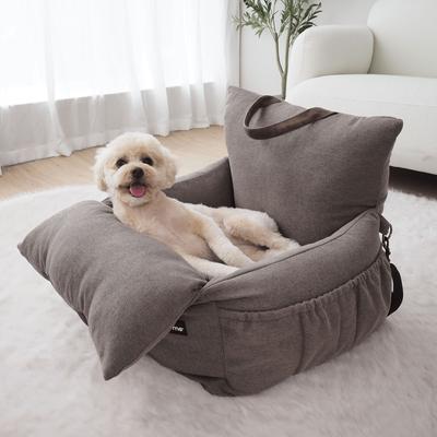 FurMe Pet Car Seat & Travel Bolster Dog & Cat Bed with Removable Cover