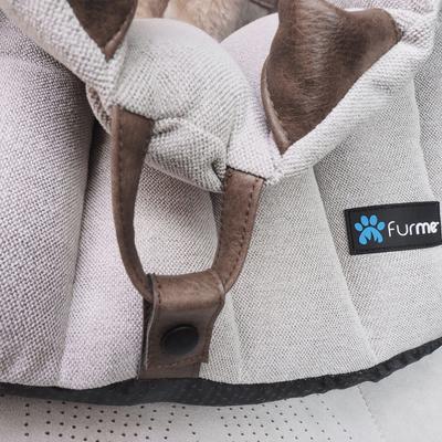 Show full view: FurMe Quilted Pet Carrier & Travel Bolster Dog & Cat Bed with Removable Cover, Oatmeal slide 7 of 8