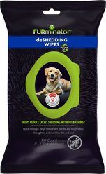 FURminator DeShedding Dog Grooming Wipes, 100 count