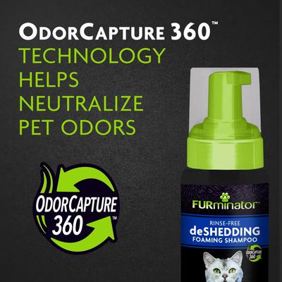 Show full view: FURminator FUR deShedding Rinse Free Foaming Cat Shampoo, 8.5-fl oz bottle slide 6 of 10