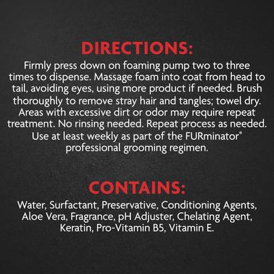 Show full view: FURminator FUR deShedding Rinse Free Foaming Cat Shampoo, 8.5-fl oz bottle slide 4 of 10