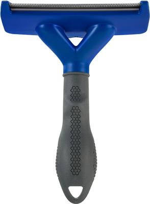 Show full view: FURminator Long Hair Dog Deshedding Tool, Blue, Large slide 2 of 10