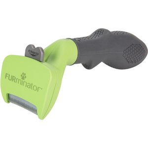 FURminator Long Hair Dog Deshedding Tool, Green, Small