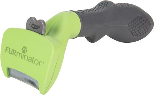 FURMINATOR Long Hair Dog Deshedding Tool, Green, Small