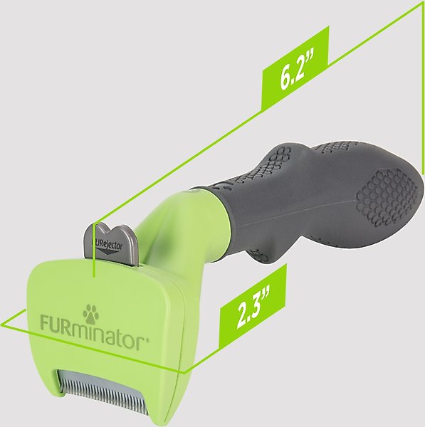 Show full view: FURminator Long Hair Dog Deshedding Tool, Green, Small slide 9 of 10