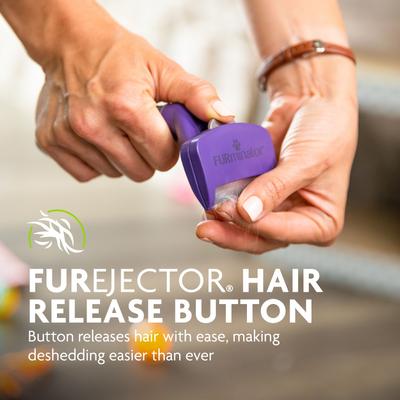 Show full view: FURminator Short Hair Cat Deshedding Tool, Purple, Medium slide 7 of 10