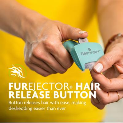 Show full view: FURminator Short Hair Cat Deshedding Tool, Turquoise, Small slide 8 of 11