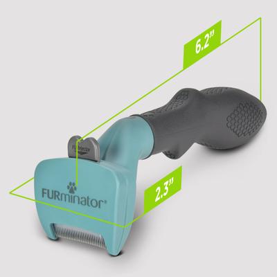 Show full view: FURminator Short Hair Cat Deshedding Tool, Turquoise, Small slide 10 of 11