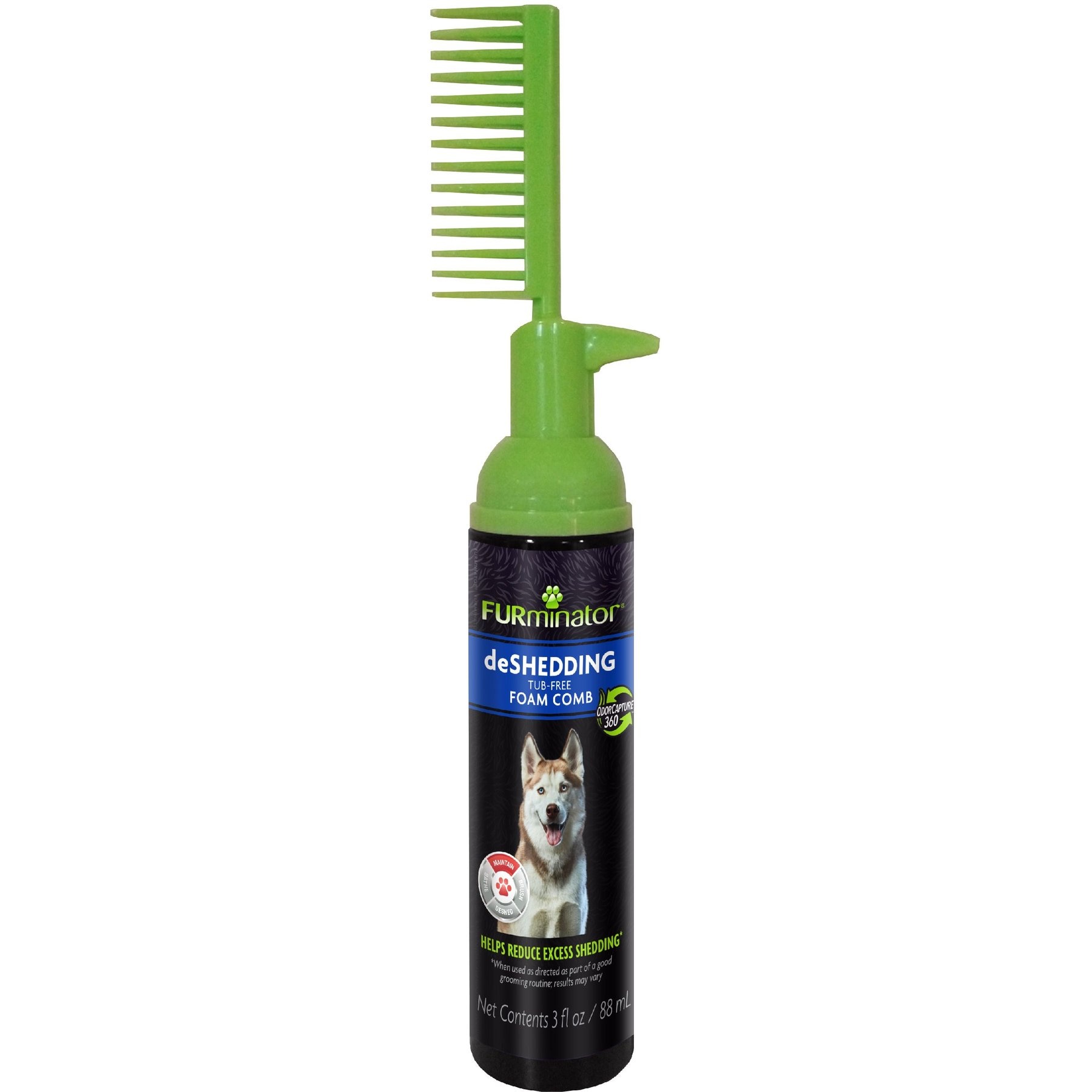 FURminator® Tub-Free deShedding Foam Comb for Dogs