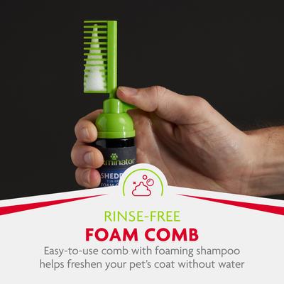Show full view: FURminator Tub-Free Deshedding Foam Dog Grooming Comb, 3-fl oz slide 4 of 11