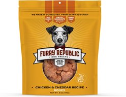 Furry Republic Bones Chicken & Cheddar Recipe Grain-Free Dog Treats, 6-oz bag slide 1 of 5