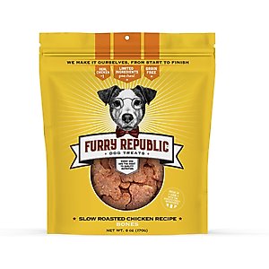 Furry Republic Bones Slow Roasted Chicken Recipe Grain-Free Dog Treats, 6-oz bag