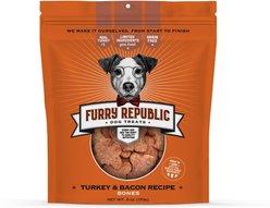Furry Republic Bones Turkey & Bacon Recipe Grain-Free Dog Treats, 6-oz bag