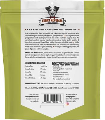 Show full view: Furry Republic Sticks Chicken, Apple & Peanut Butter Recipe Grain-Free Dog Treats, 6-oz bag slide 3 of 6