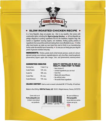 Show full view: Furry Republic Sticks Slow Roasted Chicken Recipe Grain-Free Dog Treats, 6-oz bag slide 3 of 6