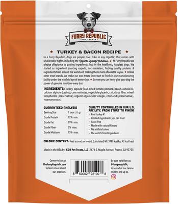 Show full view: Furry Republic Sticks Turkey & Bacon Recipe Grain-Free Dog Treats, 6-oz bag slide 3 of 6