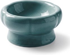 furrybaby Elevated Ceramic Dog & Cat Bowl, 1.5?cup, Dark Green