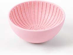 furrybaby Portion-Control Silicone Dog & Cat Slow Feeder Bowl, 5-cup, Medium: 6.3 x 6.3 x 3.2-in, Pink