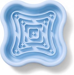 furrybaby Portion-Control Silicone Dog & Cat Slow Feeder Lick Bowl with Suction Base, 4-cup, Medium: 5.8 x 5.8 x 1.9-in, Blue
