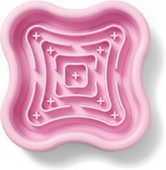 furrybaby Portion-Control Silicone Dog & Cat Slow Feeder Lick Bowl with Suction Base, 4-cup, Medium: 5.8 x 5.8 x 1.9-in, Pink