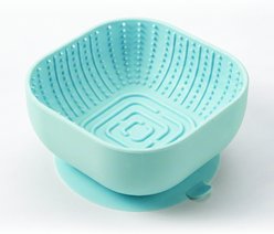 furrybaby Portion-Control Silicone Slow Feeder Dog & Cat Lick Bowl with Suction Base, 6-cup, Medium: 6.3 x 6.5 x 3.6-in, Green
