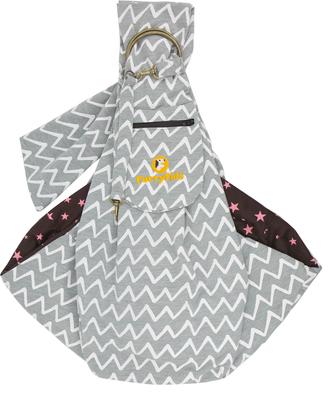 Show full view: FurryFido Adjustable Dog & Cat Carrier Sling, Chevron Gray slide 4 of 12