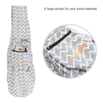 Show full view: FurryFido Adjustable Dog & Cat Carrier Sling, Chevron Gray slide 7 of 12