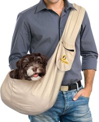 FurryFido Adjustable Dog & Cat Carrier Sling, Khaki