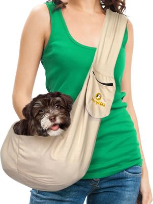 Show full view: FurryFido Adjustable Dog & Cat Carrier Sling, Khaki slide 2 of 11