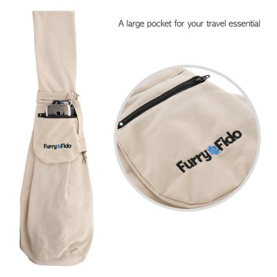 Show full view: FurryFido Adjustable Dog & Cat Carrier Sling, Khaki slide 6 of 11