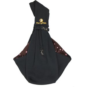 FurryFido Classic Reversible Dog & Cat Carrier Sling, Black