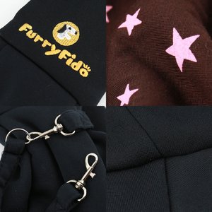 FurryFido Classic Reversible Dog & Cat Carrier Sling, Black